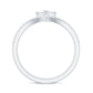 Princess Cut Certified Moissanite Flower Wedding Ring Set