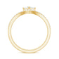 Princess Cut Certified Moissanite Flower Wedding Ring Set