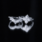 Certified Moissanite Statement Wedding Ring Set