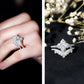 Certified Moissanite Statement Wedding Ring Set