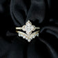 Certified Moissanite Statement Wedding Ring Set