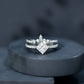 Princess Cut Moissanite Wedding Ring Set for Women