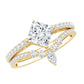 Princess Cut Moissanite Wedding Ring Set for Women