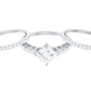 1.25 Carat Princess Cut Moissanite 3 Piece Bridal Ring Set