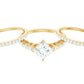 1.25 Carat Princess Cut Moissanite 3 Piece Bridal Ring Set