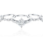 Classic Trio Bridal Ring Set with Princess and Round Cut Moissanites