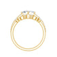 Classic Trio Bridal Ring Set with Princess and Round Cut Moissanites