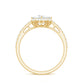 Anillo de compromiso de moissanita con corte princesa de diseño para mujer