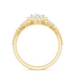Juego de anillos de boda de moissanita con corte de princesa y halo con certificado