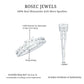 Certified Moissanite Princess Cut Engagement Ring in Double Band