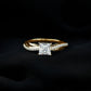 Solitaire Moissanite Princess Cut Engagement Ring