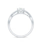 Princess Cut Moissanite Crossover Engagement Ring for Women