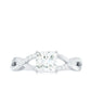 Princess Cut Moissanite Crossover Engagement Ring for Women