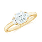 Asscher Cut Moissanite Engagement Ring with Certificate