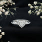 Heart Shape Moissanite Engagement Ring with Halo