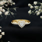 Heart Shape Moissanite Engagement Ring with Halo