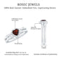 Natural Heart Shaped Garnet Diamond Double Band Engagement Ring