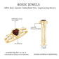 Natural Heart Shaped Garnet Diamond Double Band Engagement Ring
