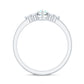Vintage Looking Rainbow Opal Marquise Engagement Ring with Diamond Trio