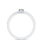 Genuine Marquise Black Spinel Promise Ring with Diamond