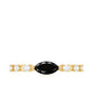 0.7 Carat Marquise Cut Black Onyx Minimal East West Ring with Diamond