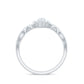Marquise Moissanite Criss Cross Engagement Ring with Halo