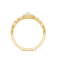 Marquise Moissanite Criss Cross Engagement Ring with Halo