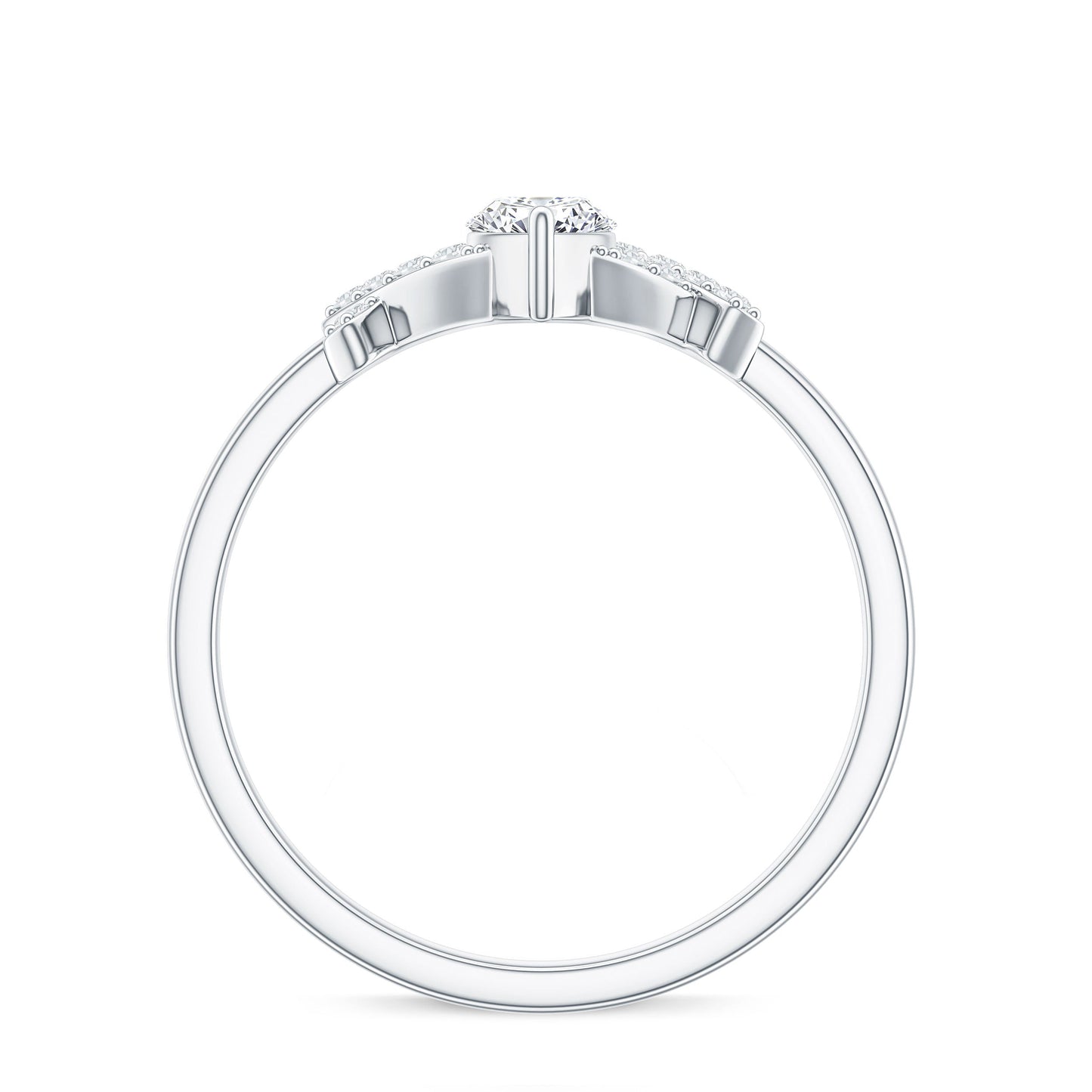 Certified Moissanite Marquise Engagement Ring for Women