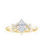 Certified Moissanite Marquise Engagement Ring for Women
