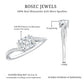 Princess Cut Moissanite Bypass Engagement Ring for Women