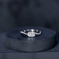 Princess Cut Moissanite Bypass Engagement Ring for Women