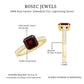 Anillo de compromiso de granate natural de 3,3 quilates con corte Asscher y diamante