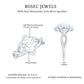 Certified Moissanite Flower Halo Engagement Ring with Criss Cross Band