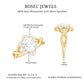 Certified Moissanite Flower Halo Engagement Ring with Criss Cross Band