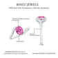 Natural Pink Tourmaline Solitaire Bypass Ring with Diamond