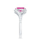 Natural Pink Tourmaline Solitaire Bypass Ring with Diamond