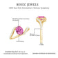 Natural Pink Tourmaline Solitaire Bypass Ring with Diamond