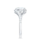 1.2 Carat Moissanite Oval Engagement Ring with Bypass Shank