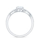1.2 Carat Moissanite Oval Engagement Ring with Bypass Shank