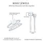 Claw Set Cushion Cut Moissanite Engagement Ring with Leaf Wedding Band