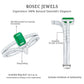 Certified Natural Emerald Diamond Emerald Cut Engagement Ring Wedding Band Set