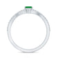 Certified Natural Emerald Diamond Emerald Cut Engagement Ring Wedding Band Set