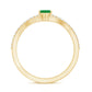 Certified Natural Emerald Diamond Emerald Cut Engagement Ring Wedding Band Set