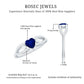 Anillo de promesa con corazón de zafiro azul de 0,6 quilates y diamante con vástago dividido