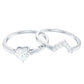 Heart Shaped Moissanite Solitaire Wedding Ring Set for Women