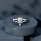 Certified Moissanite Heart Wedding Ring Set for Women
