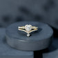 Certified Moissanite Heart Wedding Ring Set for Women