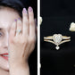 Certified Moissanite Heart Wedding Ring Set for Women