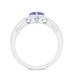Heart Shape Tanzanite and Diamond Designer Engagement Ring
