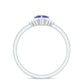 Natural Tanzanite Diamond Heart Promise Ring for Engagement